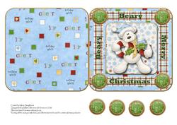 Beary Beary Merry Christmas Quick Cut and Fold Card