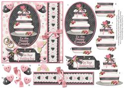 To the Happy Couple Wedding Cake Card Front