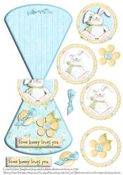 Some Bunny Loves You Over the Edge Wobble Card