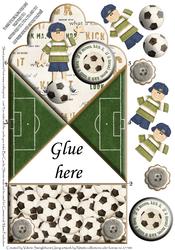 Football Kid Scallop Top Spring Card