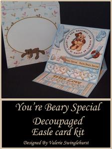 You're Beary Special Decoupaged Easle Card Kit