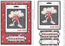 Red and Black Valentine Card Front Love Bug