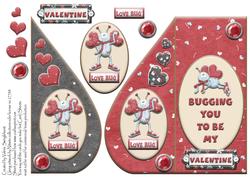 Bugging You Valentine Teardrop Card