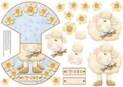 I Love Ewe Over the Edge Wobble Card