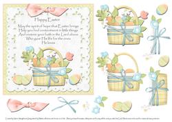 Easter Basket and Verse Square Card Front