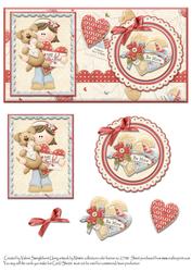 Dl Card Front Puppy Love Be Mine Valentine