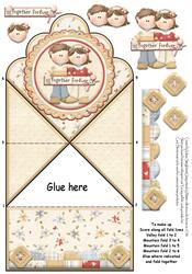 Together Forever Sweethearts Scallop Diamond Top Spring Card