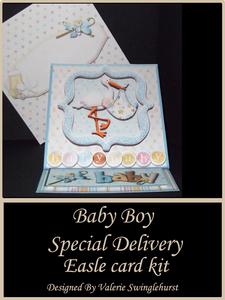 Baby Boy Special Delivery Easel Card Kit