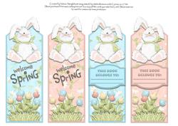 Welcome Spring Bunny Bookmarks