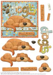 Its a Dog's Life for Sure Birthday Square Card Front