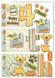 Number Book for a 4th Birthday
