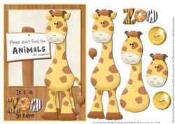 It's a Zoo in Here Card Front with Decoupage