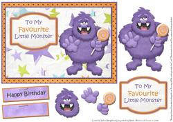 Happy Birthday to My Favorite Little Monster Card Front