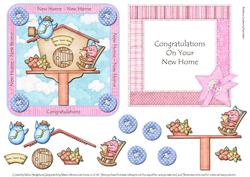 Home Sweet Home Decoupage Card Front with Insert