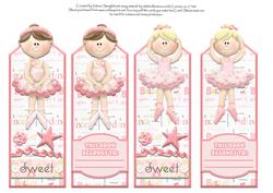 Pretty Pink Ballerina Bookmarks