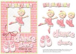 Dance Dance Ballerina Quick Card Front with Decoupage