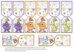 Monsters 8 Cut and Fold Gift Tags