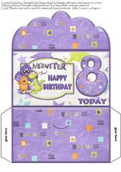 Monster Money Wallet for a 8 Today Childs Birthday