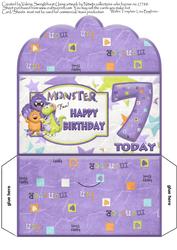 Monster Money Wallet for a 7 Today Childs Birthday