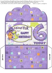 Monster Money Wallet for a 6 Today Childs Birthday