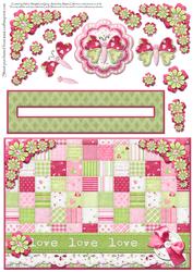 Butterfly & Flowers Penny Slider