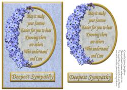 For-get-me-not Floral Sympathy Card Front