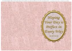 Card Insert for German Shepherd Pink/gold