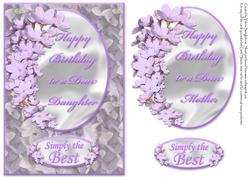 Simply the Best Daughter/mothers Birthday Purple