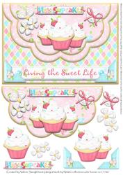 Double Scallop Envelope Card Front Living the Sweet Life
