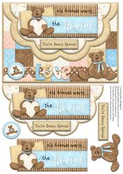 Double Scallop Envelope Card Front You're Beary Special