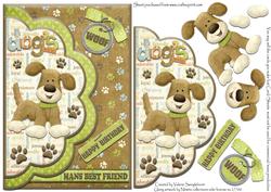 Double Scallop Envelope Card Front Mans Best Friend