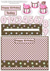 Pink Funky Birthday Cake Penny Slider