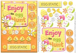 Enjoy the Egg Hunt Card Front + Decoupage