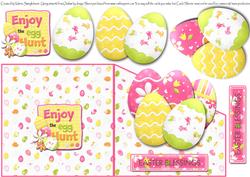 Lots of Easter Eggs Easter Blessings Over Edge Card