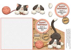 Have a Purrr-fect Birthday Over Edge Cat Card