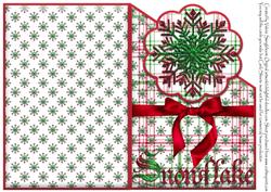 Snowflake Quick Cut and Fold Over the Edge Card
