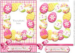 Egg-specially Cute Photo Card Front with Decoupage