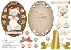 You're the Cats Whiskers Plate and Stand Card