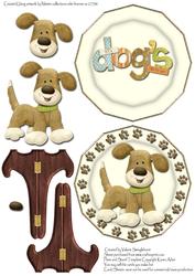 Cute Its a Dogs Life for Sure Plate and Stand Card
