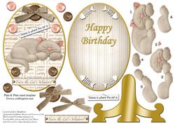 Home is Where the Cat is Birthday Cute Cat Plate and Stand