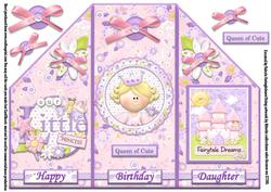 Our Little Princess Queen of Cute Angled Tri Fold Card
