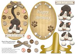 Ready to Pounce Birthday Cat's Whiskers! Oval Plate Sheet