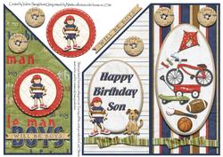 Boys Will Have Toys Happy Birthday Son Dl Card