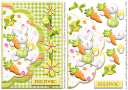 Double Scallop Envelope Card Front Egg-static Easter