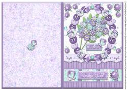 Flowers Because I Care Quick Cut & Fold Card Purples