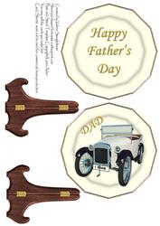 Dad Happy Father's Day Vintage Car Plate Sheet