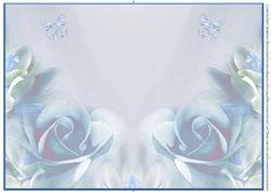 Insert for Blue Rose Anniversary Card Front