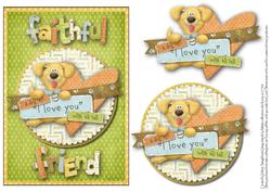 Faithful Friend Says I Love You Quick Card Front