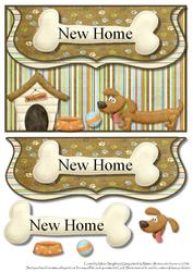 Cute Sausage Dog Welcome New Home Envelope Card Front