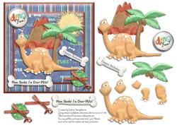 Mom Thinks I'm Dino-mite Birthday Card Front